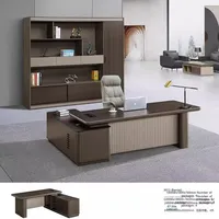 Set Scrivania Direzionale e Sedia Ergonomica in MDF per Ufficio Domestico e Commerciale - Vendita all'Ingrosso