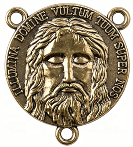 Medaglia Sacra del Volto di Gesù, Medaglia del Divino Padre Gesù <span class=keywords><strong>Cristo</strong></span>, 20mm, Centro in Argento Anticato per Realizzazione Rosari - Product Image 5