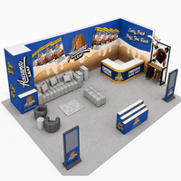 Stand d'exposition Detian : Toile de fond lumineuse portable 10x10 pour salon professionnel, montage sans outil, sublimation thermique