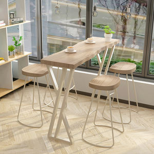 Mesas de Bar de Madera Maciza de Estilo Escandinavo Simple y Moderno, Altas, Largas y Estrechas, Resistentes al Agua y Duraderas para la Sala de Estar del Hogar - Product Image 6