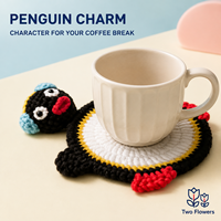 Sous-verres et sets de table écologiques tissés à l'effigie d'animaux mignons (grenouille, pingouin, oie) pour la maison, le café, la cuisine et les bars à café