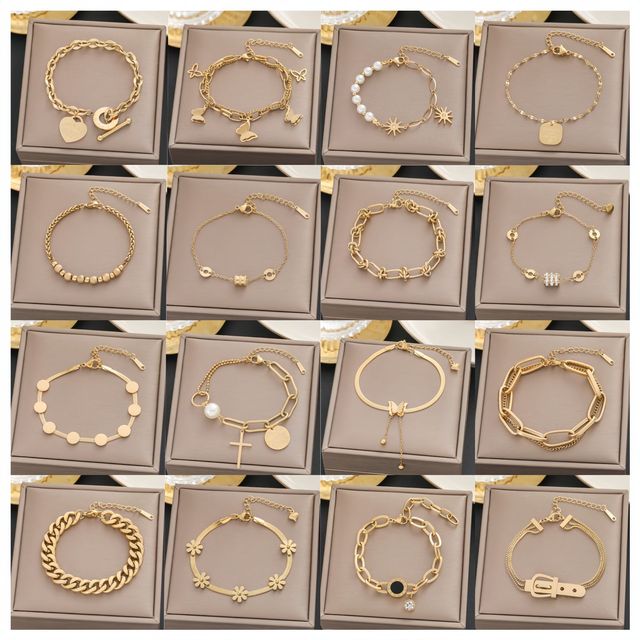 Charm Bracelet Gallery | 18K PVD Gold Plated Stainless Steel Adjustable Charm Bracelets for Women | Waterproof & Tarnish Free