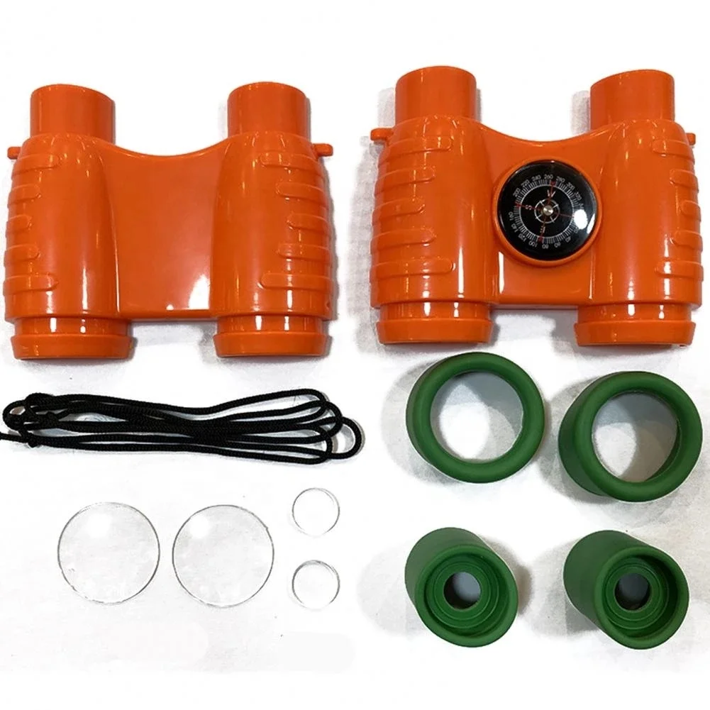 Детский бинокль «сделай сам», телескоп для игр на открытом воздухе, компактный бинокль, телескоп для детей с компасом