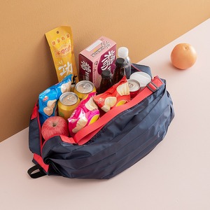 lightweight polyester shopping bag custom logo tote bag advertising grocery bag supermarket retail tote reusable carry bag - Product Image 4