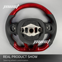 Volant personnalisé en fibre de carbone rouge pour Dodge Charger Challenger SRT R/T Hellcat Redeye Scat Pack Shaker 392 2013-2023