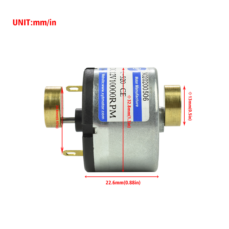 Миниатюрный Вибрационный двигатель, индивидуальный двигатель, высокоскоростной Одиночный вентилятор 6000 об/мин, 10000 об/мин, 6 в, 12 В, 24 В, Автомобильный Электрический велосипед, Ce, лодка, щетка ROHS