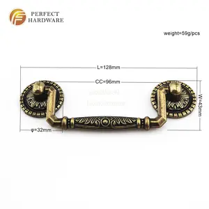 La migliore vendita in lega di zinco bronzo armadio maniglia della porta maniglia e manopole mobili in ottone antico