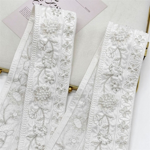 Rideaux unis de style <span class=keywords><strong>simple</strong></span> en <span class=keywords><strong>dentelle</strong></span> française, recommandés par Xiaohongshu, avec <span class=keywords><strong>dentelle</strong></span> brodée et accessoires en perles. - Product Image 1