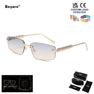<span class=keywords><strong>Gafas</strong></span> de Sol Modernas Boyarn, Sin Montura, con Lentes Metálicas Degradadas, Estilo Urbano, Accesorio para Fotografía - Product Image 5