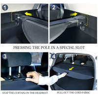 Trouvez un pare-soleil de coffre arrière rétractable similaire pour SUV noir, protection de coffre pour Toyota Corolla Fielder 2015-2019
