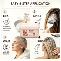 Poudre décolorante Blondeplex 11 niveaux, décoloration rapide des cheveux, avec technologie PLEX, fabriqué en Italie, avec cuillère doseuse incluse