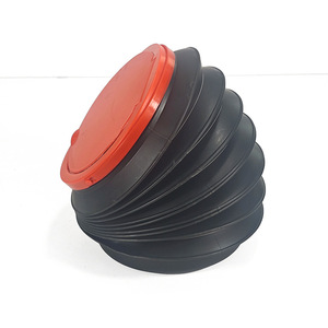 Foldable Plastic Trash Can 4L With Lid Portable Car Garbage Can Round Black Waterproof With Handle - Product Image 2