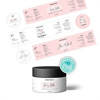 Étiquettes d'emballage brillantes non grassemmes personnalisables pour beurre corporel et crème – Vente en gros