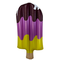 Propre conception été eau plaisir arc-en-ciel gonflable Popsicle adulte plage multicolore piscine pont prix usine gonflable piscine flotteur