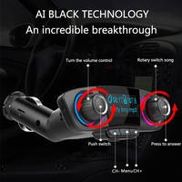 Transmisor FM Inalámbrico Portátil para Manos Libres, Adaptador de Radio MP3 con Alcance de 10 m, Soporte para Tarjeta TF, Kit para Auto con Doble USB