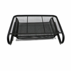 サイドコンパートメントと引き出し式デスクオーガナイザーを備えた高品質メッシュモニタースタンドコンピューターデスクライザーシェルフ - Product Image 5