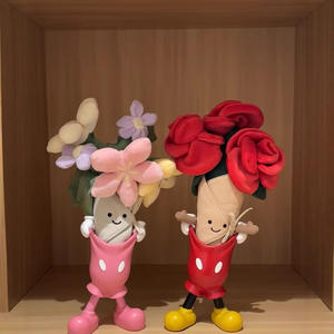 JC Handgehaltener Blumenstrauß Plüschtier Niedliche Puppe Geburtstagsgeschenk Valentinstagsgeschenk für Mädchen - Product Image 6