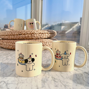 Tazza in Ceramica con Stampa Grafica di Orso Cartone Animato per Torta di Compleanno, Tazza da Caffè in Porcellana Kawaii, Fornitore B2B per l'Esportazione - Product Image 5
