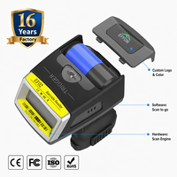 Escáner de Código de Barras de Anillo EFFON EF02 IP65 de Alta Velocidad Industrial, NFC PDF417 CMOS, Portátil, Manos Libres, Bluetooth, NFC, CMOS