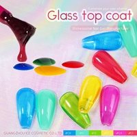 Top Coat en Verre ICE NOVA Marque Privée Vernis à Ongles Tempéré Super Brillant Sans Essuyage Renforce Couverture Gel UV Top Coat