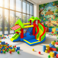 Château gonflable personnalisé de haute qualité avec toboggans et mur d'escalade en tissu Oxford, installation facile, certifié CE, capacité 300 kg, 3-5 personnes