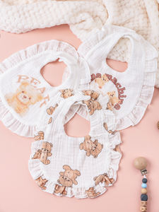 مريلة أطفال من الموسلين على شكل بندانا للأولاد والبنات، مريلة ناعمة وماصة من القطن للتسنين واللعاب مع شهادة CPC - Product Image 4