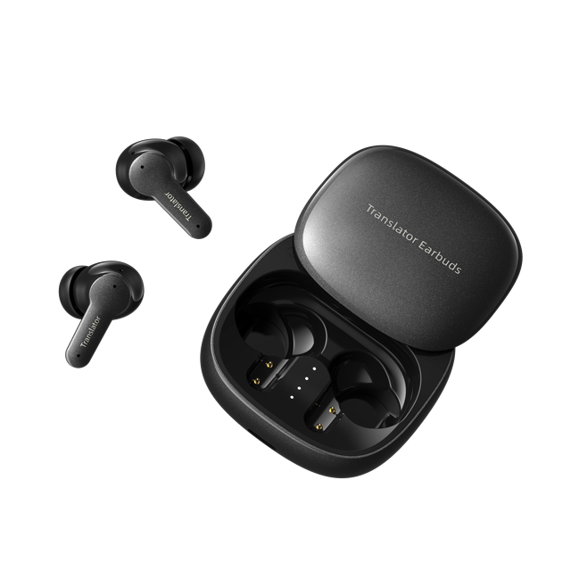 Headphone Translator Device Bidirectional Simultaneous Translation Two-way Voice Interpreter with 144 Languages Earbuds Translat