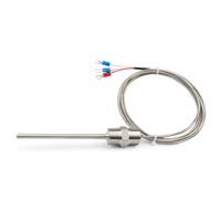Clase a B 1/2npt 1/4npt 3/4npt BSP 3 cables PT100 RTD Sensores de temperatura de doble rosca con sensores de temperatura de doble rosca