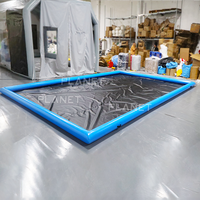 Tapis de lavage de voiture gonflable en PVC portable pour camions avec système de récupération d'eau