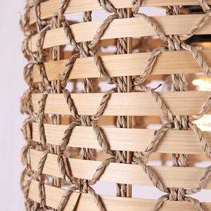 Nouveau Design Bambou Pendentif Lumière À La Main En Rotin Moderne Lustre Restaurant Suspension Cuisine Îlot Led Suspension Lumière - Product Image 5