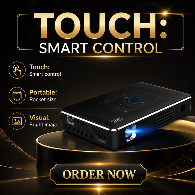 P10 Mini DLP Projector 1080P Full HD 4K Resolution Android IOS Compatibility Home Theater Auto 3D Stereo LED Portable U.S.