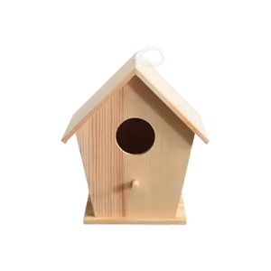 Bán sỉ bluebird hộp diy-Tùy Chỉnh DIY Logo Ngoài Trời Gỗ Tuyết Tùng Tự Nhiên Nhà Chim Bluebird Hộp Predator Birdhouse