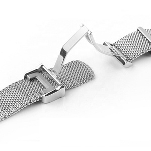 Có Thể Điều Chỉnh Kim Loại Milanese Ban Nhạc Đồng Hồ Cho <span class=keywords><strong>Iwc</strong></span> Đồng Hồ Thép Không Gỉ Màu Đen 20 22 Mm Lưới Dây Đeo - Product Image 6