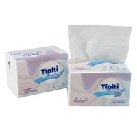 Mouchoirs en papier pour le visage 4 plis en pâte de bois douce, qualité non fluorescente, vente en gros Chine