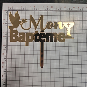 เครื่องแต่งหน้าเค้กอะคริลิค Heureux Bapteme - Product Image 3