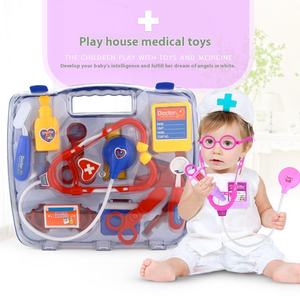 Boîte à médicaments en plastique portable et stéthoscope ensemble jouets de médecin de simulation pour enfants pour garçons et filles Play <span class=keywords><strong>House</strong></span> - Product Image 2