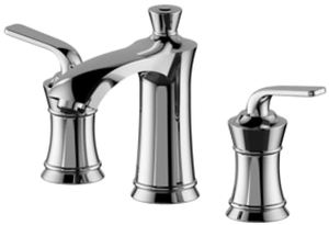 Robinet de lavabo à bec séparé d'origine chinoise en laiton et en matériau de la vanne avec finition pistolet/gris/nickel brossé - Product Image 2