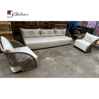 Defaico nouvelle inspiration Patio meubles en aluminium moderne jardin canapé ensemble corde tissage extérieur canapé ensembles