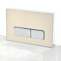 Panneau de réservoir de toilette encastré, double bouton poussoir, plaque de chasse en acier inoxydable massif SS304, finition PVD gunmetal