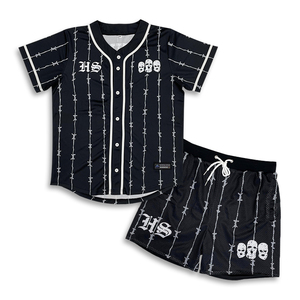 ชุดเสื้อเบสบอลสไตล์สตรีทแวร์ชุดเครื่องแบบเบสบอลออกแบบได้ตามต้องการ - Product Image 1