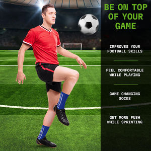 Calzini Sportivi Antiscivolo Personalizzati con Logo per <span class=keywords><strong>Calcio</strong></span> Calzini con Fondo in Spugna per Presa Migliorata - Product Image 6