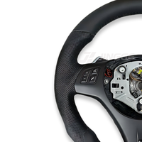 Volant sport racing en cuir perforé carbone pour BMW M3 M5 E92 E60 E63 E64 E70 E80 E90 E91 E71 E70 E72 328i