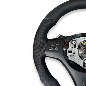 Volant sport racing en cuir perforé carbone pour <span class=keywords><strong>BMW</strong></span> <span class=keywords><strong>M3</strong></span> M5 E92 E60 E63 E64 E70 <span class=keywords><strong>E80</strong></span> E90 E91 E71 E70 E72 328i - Product Image 3