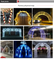 Arche lumineuse LED géante en fer forgé, étanche, motif rose, pour festival, couloir, faite à la main, écologique, pour extérieur
