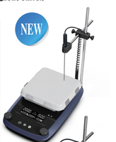 Agitateur magnétique chauffant numérique LCD 4 pouces avec minuterie, plaque chauffante, agitateur magnétique