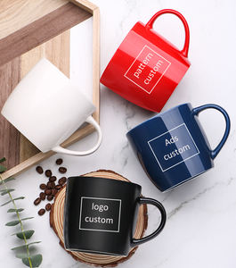 Керамическая кружка с индивидуальным логотипом, персонализированный подарок, красно-черная, для кафе, промо-акция, кофейная чашка - Product Image 2