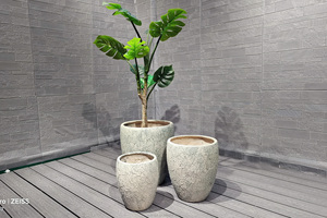 Pot Bunga Semen Serat Atlanta Desain Baru 2026, Ukuran Besar, Gaya Vintage Eropa Modern, Vas Lantai untuk Taman Luar Ruangan - Product Image 3