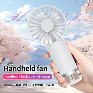 Wholesale Handheld Spray Desk Misting <b>Fan</b> USB Rechargeable Portable <b>Water</b> <b>Cooling</b> 3 Speed Humidification Low Noise for - Product Image 6