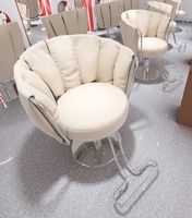Table de coiffeur de luxe Meishi avec éclairage LED et ensemble de chaises - Miroir de coiffure au design classique