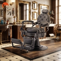Chaises de coiffure vintage de luxe, chaise de barbier rétro pour salon de beauté